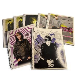 VTG Mead Justin Bieber Spiral Notebook Multi Color 2000s Y2K Pop Star Stationery